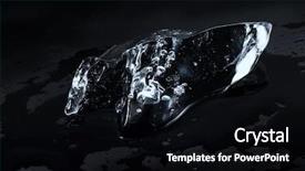  Presentation with piece of the pie - Presentation design enhanced with solid shapes - melting ice piece over dark background and a black colored foreground