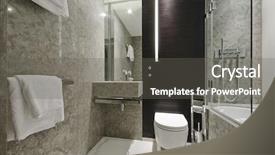  Presentation with marble - Beautiful presentation theme featuring solid state - luxury modern bathroom with marble backdrop and a gray colored foreground