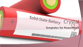  Presentation with battery - PPT theme consisting of solid-state-battery-a-solid background and a lemonade colored foreground