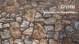  Presentation with design rock - PPT theme enhanced with solid templates - mediterranean old rock wall background background and a gray colored foreground