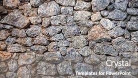  Presentation with design rock - PPT theme having solid templates - mediterranean old rock wall background background and a gray colored foreground