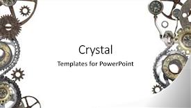  Presentation with metallic - Cool new slide set with solid templates - metallic round frame with vintage backdrop and a white colored foreground