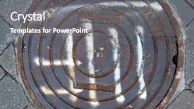  Presentation with storm drain - Slides with solid waste - atlanta rustic manhole cover storm background and a gray colored foreground