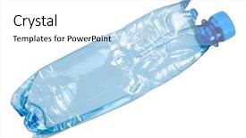  Presentation with plastic waste - Presentation enhanced with solid waste - broken plastic bottle background and a white colored foreground