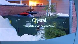  Presentation with solid waste - Presentation design featuring solid waste - christmas tree leans background and a ocean colored foreground