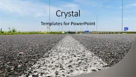  Presentation with asphalt road - Presentation design consisting of solid white line on asphalt background and a light blue colored foreground