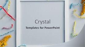  Presentation with white flower frame - PPT theme with solidago-flower-on-pastel-background background and a light gray colored foreground