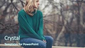  Presentation with public and civic - Audience pleasing slide deck consisting of solitude woman sitting on fence backdrop and a  colored foreground