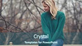  Presentation with public - Beautiful slide deck featuring solitude woman sitting on fence backdrop and a  colored foreground