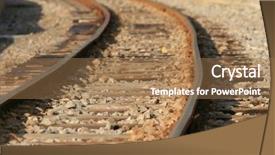  Presentation with rail track - Colorful slide deck enhanced with sollar - not a strait track backdrop and a  colored foreground