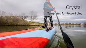  Presentation with pov - Slide deck consisting of solo-senior-male-paddler background and a light gray colored foreground