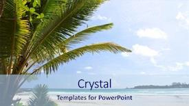  Presentation with solomon - Slides featuring solomon - beautiful tropical scene background and a sky blue colored foreground