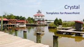  Presentation with solomon - Colorful slides enhanced with solomon - calvert marine museum lighthouse backdrop and a sky blue colored foreground