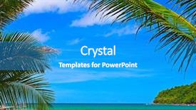  Presentation with solomon - Colorful presentation theme enhanced with solomon - palm trees frame backdrop and a teal colored foreground