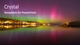  Presentation with aurora borealis northern lights - Slide set consisting of solor - aurora borealis northern lights background and a violet colored foreground