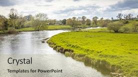  Presentation with scenery - PPT layouts with solstice - image of a landscape scenery background and a yellow colored foreground