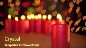  Presentation with candle christmas - Cool new PPT theme with solstice - red christmas candle burning backdrop and a tawny brown colored foreground