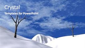  Presentation with blue sky - Amazing PPT layouts having solstice - snow-bound hills brightly-blue sky backdrop and a teal colored foreground