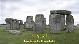  Presentation with stonehenge - Beautiful presentation design featuring solstice - view of the stonehenge megalithic backdrop and a tawny brown colored foreground