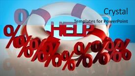  Presentation with crisis - Audience pleasing slide set consisting of solution description - help crisis concept backdrop and a  colored foreground