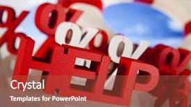  Presentation with crisis - Amazing theme having solution description - help in finance crisis backdrop and a  colored foreground