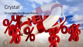  Presentation with crisis - PPT layouts featuring solution description - help in finance crisis background and a  colored foreground