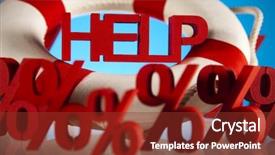  Presentation with solution description - PPT layouts having solution description - life buoy with percent help background and a  colored foreground