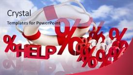  Presentation with solution description - Cool new PPT layouts with solution description - life buoy with percent help backdrop and a  colored foreground