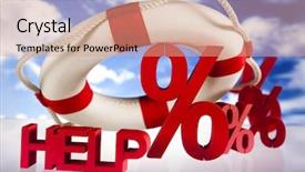  Presentation with solution description - Amazing PPT theme having solution description - life buoy with percent help backdrop and a  colored foreground