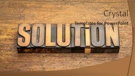  Presentation with science abstract - Audience pleasing theme consisting of solution-word-abstract-in-vintage backdrop and a coral colored foreground