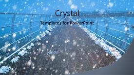  Presentation with pedestrian bridge - Amazing presentation theme having solvesborgsbron pedestrian bridge with falling backdrop and a light blue colored foreground