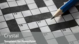  Presentation with solving - Amazing presentation having solving-a-crossword-puzzle backdrop and a gray colored foreground