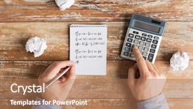  Presentation with task - Beautiful slides featuring solving mathematical task or equation backdrop and a coral colored foreground