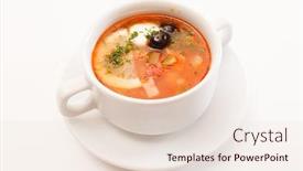  Presentation with soup - Audience pleasing PPT layouts consisting of solyanka soup backdrop and a lemonade colored foreground