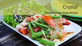  Presentation with papaya - PPT theme consisting of som - papaya salad background and a yellow colored foreground