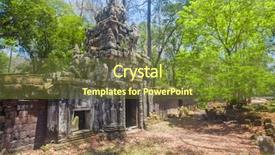  Presentation with part of engine - Cool new presentation theme with som - part of angkor wat backdrop and a tawny brown colored foreground