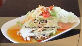  Presentation with thai food - Amazing PPT layouts having som - thai food backdrop and a coral colored foreground