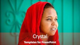  Presentation with african american teenager girl - Audience pleasing slide deck consisting of african arabian girl backdrop and a crimson colored foreground