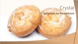  Presentation with cookies - Audience pleasing slide deck consisting of some big tasty cookies isolated on white background backdrop and a lemonade colored foreground