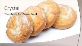  Presentation with cookies - Cool new PPT layouts with some big tasty cookies isolated on white background backdrop and a lemonade colored foreground