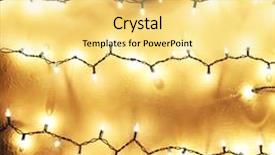  Presentation with hanging light standout - Audience pleasing slide deck consisting of some bright christmas lights hanging backdrop and a yellow colored foreground