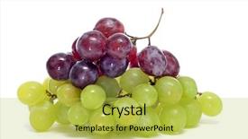  Presentation with table grape - Cool new theme with some bunchs of grape backdrop and a yellow colored foreground
