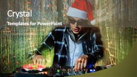  Presentation with christmas lights - Amazing theme having some christmas cheer disco lights backdrop and a gray colored foreground