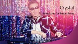  Presentation with cheer up - Theme having some christmas cheer disco lights background and a  colored foreground