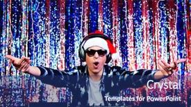  Presentation with christmas lights - Colorful slide deck enhanced with some christmas cheer disco lights backdrop and a  colored foreground