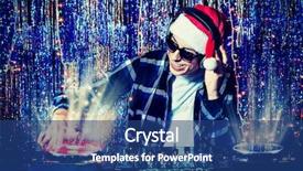  Presentation with disco - Audience pleasing presentation design consisting of some christmas cheer disco lights backdrop and a ocean colored foreground