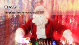  Presentation with christmas lights - Audience pleasing slide set consisting of some christmas cheer disco lights backdrop and a coral colored foreground