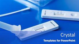  Presentation with antigen test - Colorful PPT theme enhanced with some-covid-19-rapid-antigen backdrop and a cobalt blue colored foreground