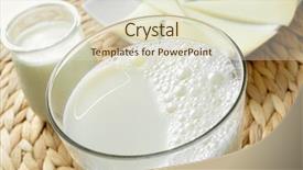  Presentation with milk dairy - Colorful presentation enhanced with some dairy products such as milk yogurt or cheese backdrop and a lemonade colored foreground