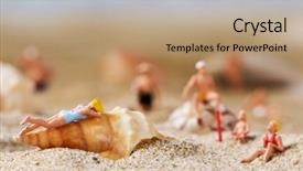  Presentation with different - Audience pleasing theme consisting of some different miniature people wearing backdrop and a coral colored foreground